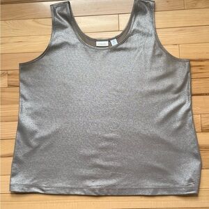 Chico’s Size 3 = L/XL Full Coverage Basic Tank Shimmery EUC